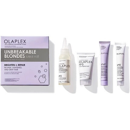 Kit Îngrijire Păr, Olaplex, Unbreakable Blondes, mini, mov