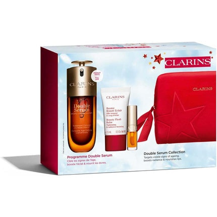 Set îngrijire facială, Clarins, Double Serum, roșu