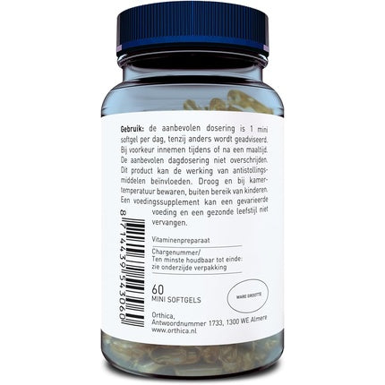 Vitamina K2, Orthica, 60 capsule, borcan albastru