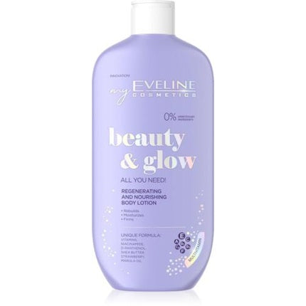 Loțiune corp, Eveline, Beauty & Glow, violet, 350ml