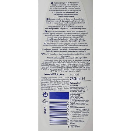 Gel de duș Nivea, Coconut & Jojoba, 750ml