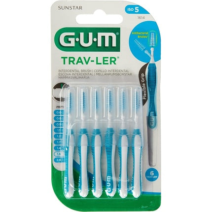 Perie interdentara Gum Travel 1.6 conica albastru 6 bucati