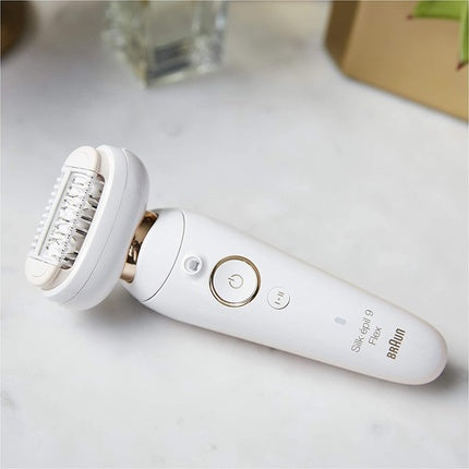 Epilator Braun Silk-epil 9 Flex alb, SensoSmart, cap flexibil