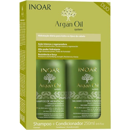 Kit Îngrijire Păr, Inoar, Argan Oil, verde