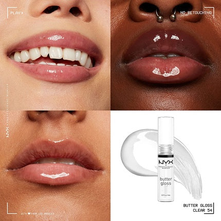 Luciu de buze NYX Butter Gloss, Sugar Glass, 0.27 Fl Oz
