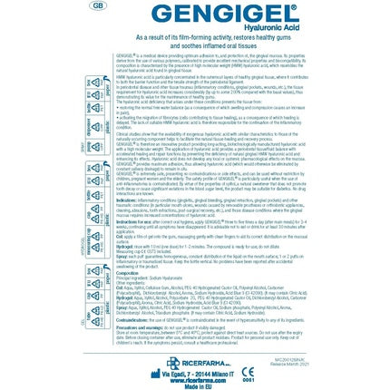 Gel curățare dințiere, Gengigel, 20ml