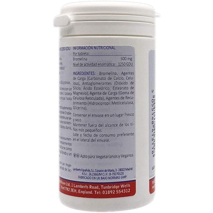 Supliment vitamine Lamberts Bromelain 1250 GDU 60 tablete