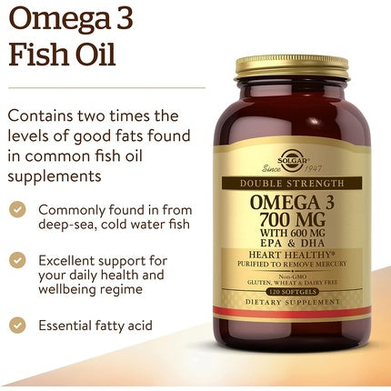 Capsule Omega-3, Solgar, Double Strength, 120 buc