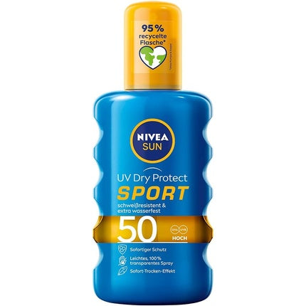 Spray protecție solară, Nivea, Sport, albastru, 200 ml