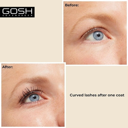 Mascara Gosh Catchy Eyes, 001 Negru, Hipoalergenic
