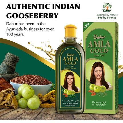 Ulei păr, Dabur, Amla Gold, amla-almond-henna