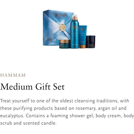 Set cadou baie Rituals The Ritual of Hammam, eucalipt, argan
