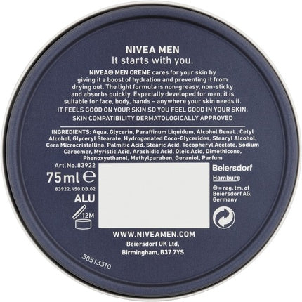 Cremă pentru față, corp și mâini Nivea Men 75ml