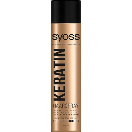 Spray de păr, Syoss, Keratin, fixare extra puternică, 400 ml