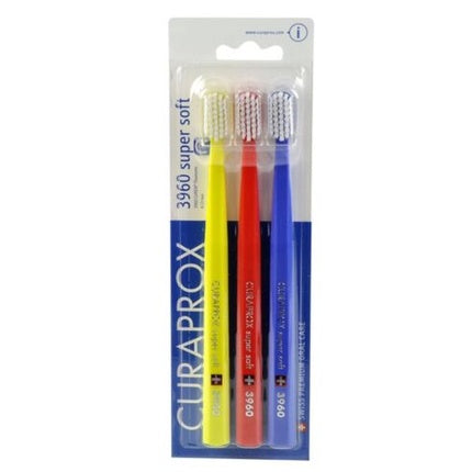 Periuțe dinți, Curaprox, CS 3960, galben/roșu/albastru