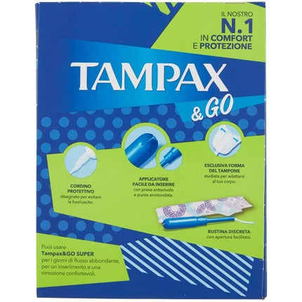 Tampon Tampax & Go, Super, 18 bucati