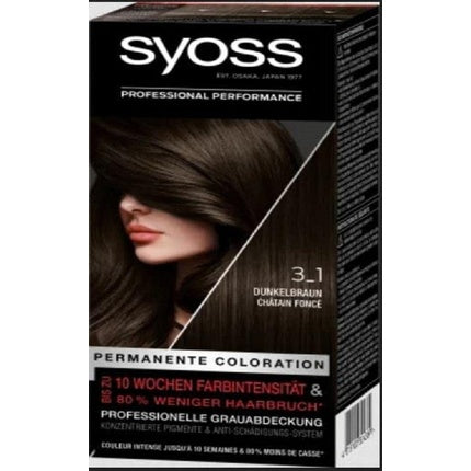 Vopsea păr Syoss, Dark Brown 3-1, 115ml
