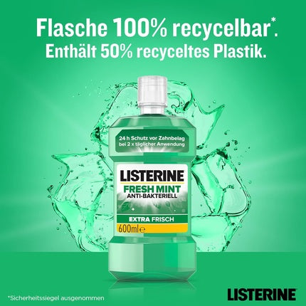 Apa de gura, Listerine, Fresh Mint, 600ml