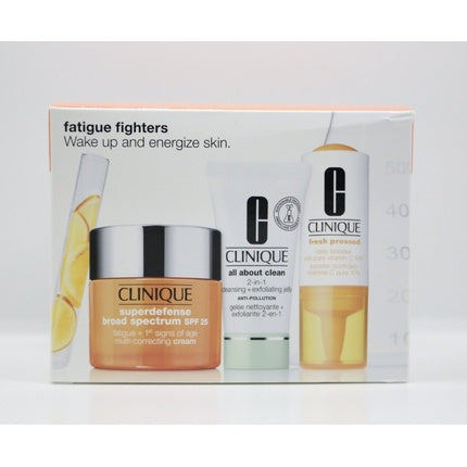 Set cremă anti-îmbătrânire Clinique Fatigue Fighters, 50ml, alb