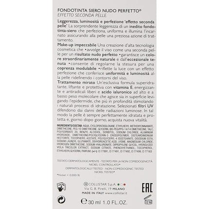 Baza de machiaj Collistar Perfect Nude Makeup Base Serum 01, 30ml