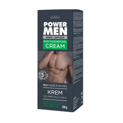 Crema depilatoare barbati, Joanna, Power Men, seminte de canepa