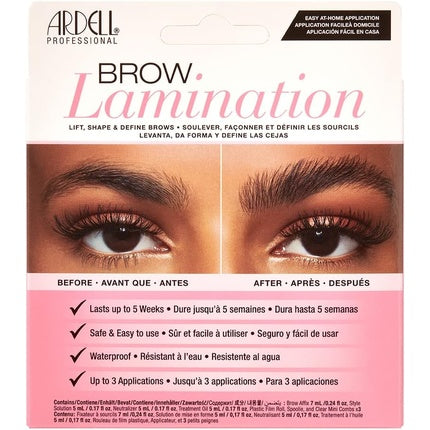 Kit laminare sprâncene Ardell Brow Lamination, rezistent la apă