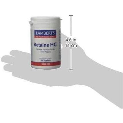 Supliment Lamberts, Betaine HCl 324mg, 180 tablete