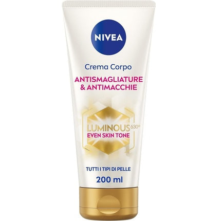 Cremă corp, Nivea Luminous630, pentru vergeturi și pete, 200 ml