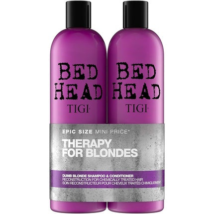 Set șampon și balsam, Tigi, Bed Head Dumb Blonde, păr colorat
