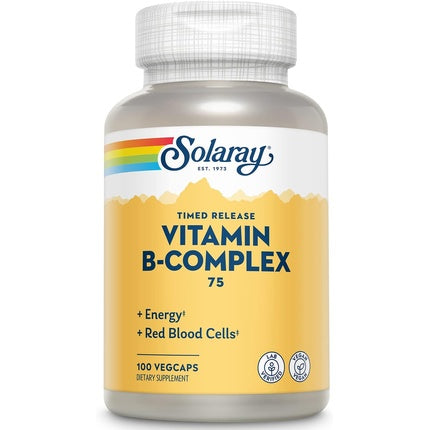 Vitamine B-Complex, Solaray, 75mg, eliberare lentă