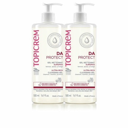 Gel de curățare, Topicrem, DA Protect, 500ml, pachet de 2