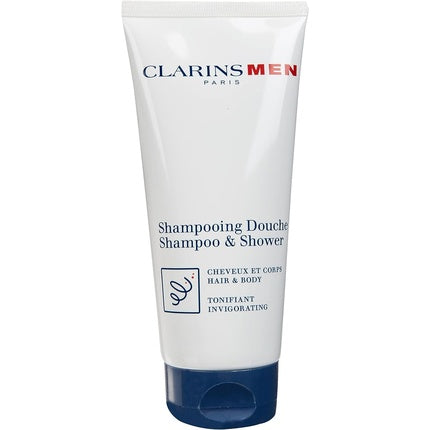 Gel de duș Clarins Men, Șampon, 200ml, albastru