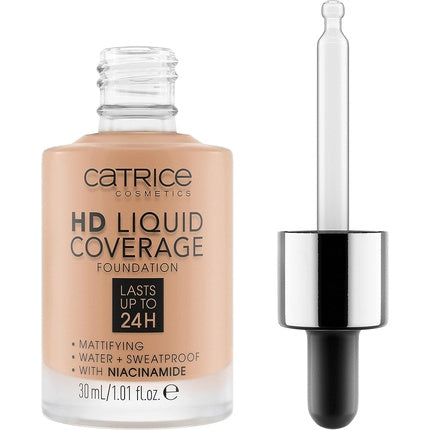 Fond de ten, Catrice, HD Liquid Coverage, Warm Beige 40, 30ml