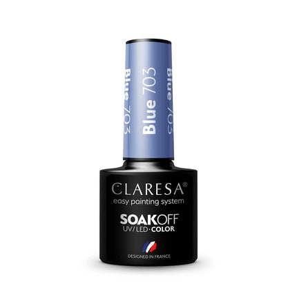 Lac de unghii, Claresa, SoakOFF Gel, albastru, 5ml