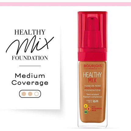 Fond de ten lichid, Bourjois Healthy Mix Anti-Fatigue, 59 Amber, 30ml