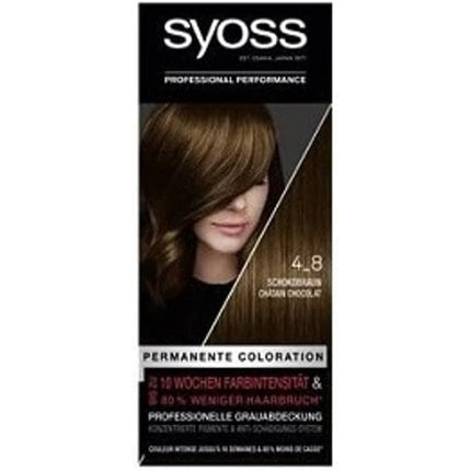 Vopsea de păr Syoss 4.8 Șaten Ciocolatiu, Permanent