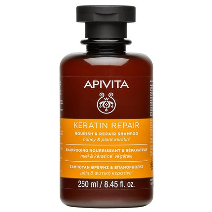 Șampon Apivita Keratin Nourish & Repair, 250 ml, pentru păr uscat