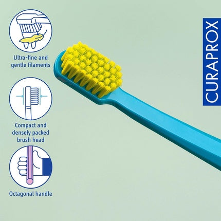 Periuță de dinți manuală Curaprox CS 5460 Ultra Soft, verde turquoise
