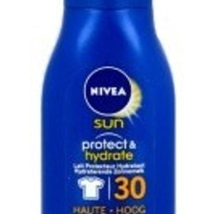 Lapte de plajă, Nivea, Sun Protect & Hydrate, albastru, 30ml