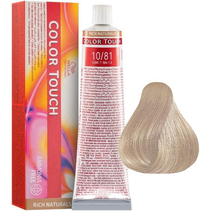 Vopsea de păr, Wella, Color Touch 10/81, Blond Perlat Cenușiu