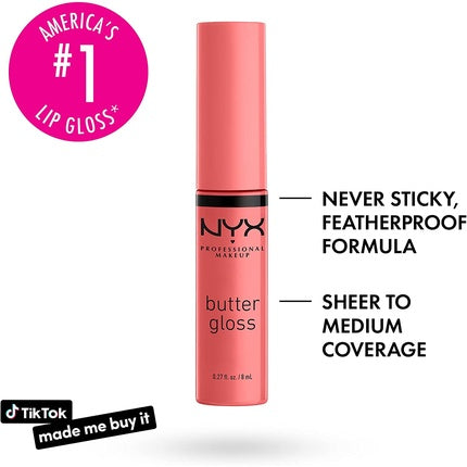 Lip Gloss, NYX, Butter Gloss, roz