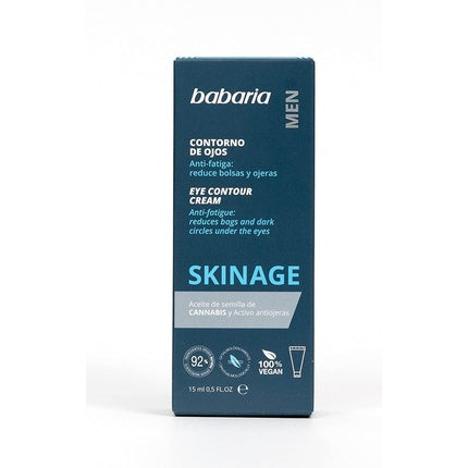 Cremă contur ochi, Babaria Skinage Men, 15ml, albastru