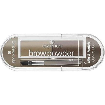 Set pudră sprâncene, Essence, Eyebrow Stylist Duo Kit, Light & Medium
