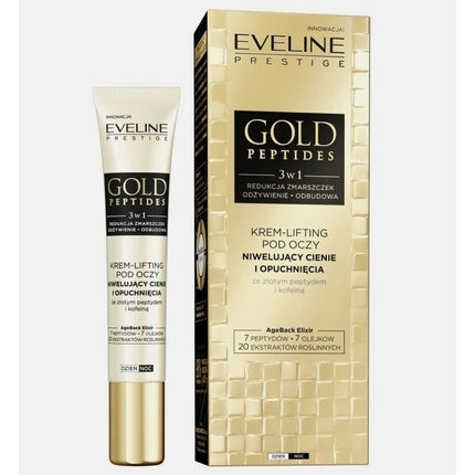 Cremă lifting contur ochi, Eveline, Gold Peptides, 3in1