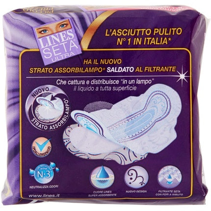 Absorbante igienice, Lines, Seta Ultra, mov, pachet 11 buc