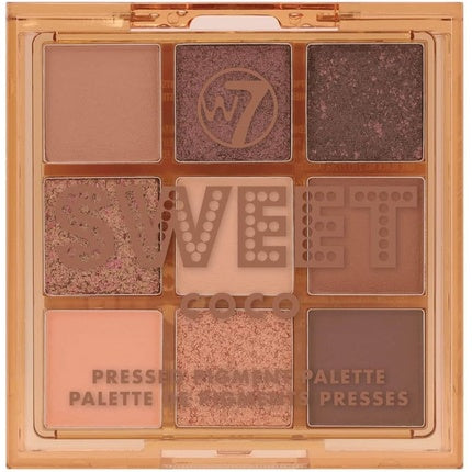 Paletă Farduri W7 Sweet Coco, Maro, 9 Nuante