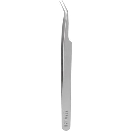 Pensetă profesională Nanolash, curbată, extensii gene