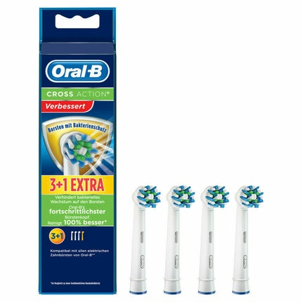 Capete Periuță Oral-B, Cross Action PRO, alb, 4 bucăți