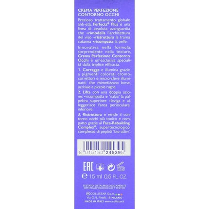 Cremă contur ochi, Collistar, Perfecta Plus, 15ml