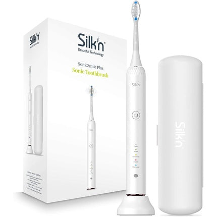 Periuță electrică sonică Silk'n Sonicsmile Plus albă, autonomie 90 zile